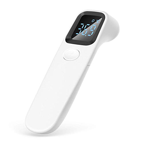 IR Infrared Digital Non-Contact Thermometer LCD Screen for Adult and Baby Forehead, Ear and Body Temperature with Fever Alarm