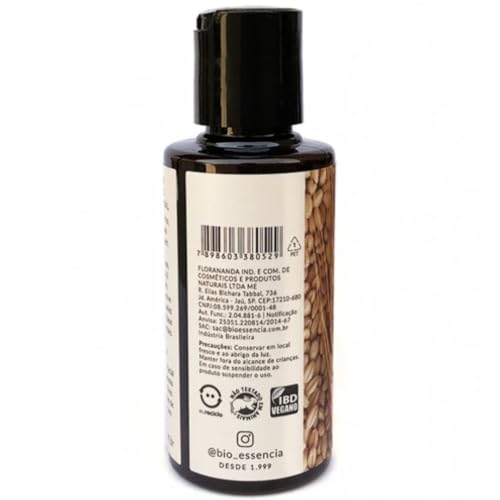 Óleo vegetal germe de trigo Bioessência - Aromaterapia - Pele e Cabelo - Excelente óleo para peles c