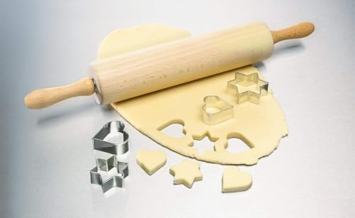 Foto von Dr. Oetker Profi-Holzteigrolle – Hochwertiges Buchenholz, Ergonomischer Griff, 440x60x60 mm, 2 Jahre Garantie, Holzbraun