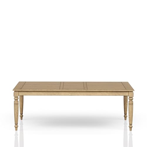 HKJUGLANS Carmel Expandable Dining Table with Leaf - All-in-One Solution for Meals and Activities, Features Foldable Design and Customer Support