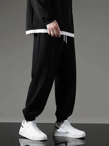 Image of dockstreet Mens Baggy fit Jogger /Sweatpants /Gym Gear, Trouser, Loose Home Relaxed Pants
