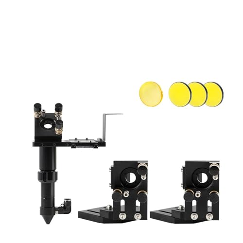 CO2 Laser Head Set Dia.18mm FL38.1&Dia.20 FL50.8/63.5/101.6mmZnSe Lens Dia.25m Mirror for Laser Engraving Machine(SetD 2pcs 2nd Mount,38.1mm)