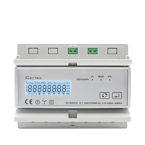 Compteur d'énergie bidirectionnel triphasé Modbus RTU WiFi 230/400VAC