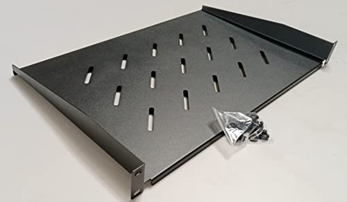 TECHTOO Rack Shelf Vented Cantilever Universal Shelves - 16" Deep for 19” Equipment Carbinet Tray Rack Server Rack - Heavy-Duty 1.2mm Cold Rolled Steel 60lbs Capacity (1U-16inch) by TECHTOO - Used condition - Image 7