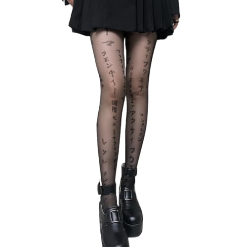 Image of Ulalaza Sparkle Hollow Out Letter Nude Colorful Rhinestone Hot Drilling Fishnet Pantyhose Tights for women Luminous