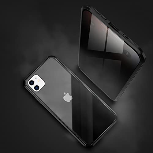 Estpeak Anti-Peep Magnetic Case For Iphone 11,Anti Peeping Magnetic Adsorption Double-Sided Privacy Screen Protector Clear Back Metal Bumper Antipeep Anti-Spy Phone Cases Cover For Iphone 11 #TOP4