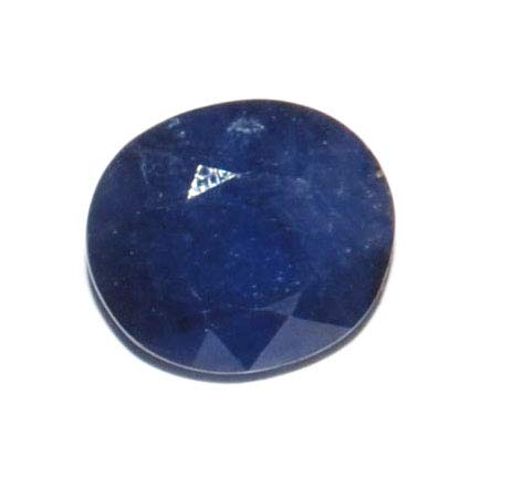 Saphir bleu certifié 5,25 carats taille cylindrique naturelle