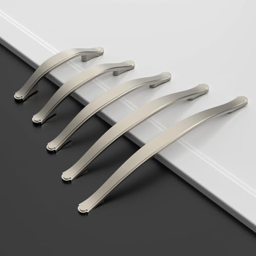 Amerdeco 10 Pack Brushed Satin Nickel Cabinet Pulls 3.75 Inch(96mm) Hole Center Drawer Pulls Cabinet Hardware Kitchen Cabinet Handles for Bathroom ZH0068 by Amerdeco - Image 3