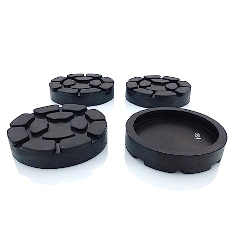 TYGERIX® 4 almohadillas para puente elevador de columnas de 125 mm | Producto italiano | Excelente agarre | Anti vibración | Para puentes elevadores de brazos Ravaglioli Sirio y otros