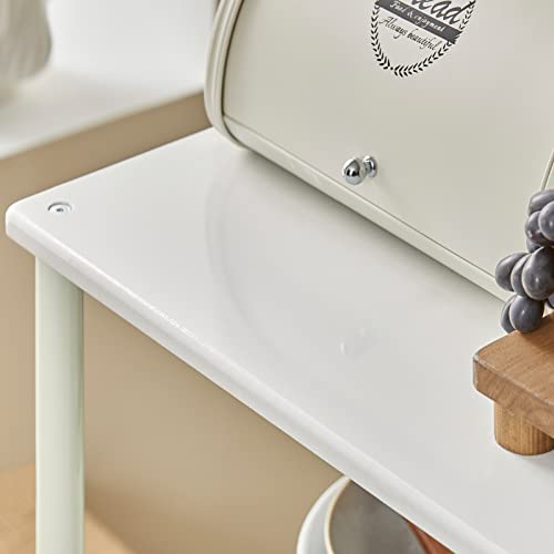 SoBuy Carrito de Cocina, Metal, Estante de Cocina, Estante con Ruedas, Estantería de Cocina, FRG12-W, ES - imagen 9