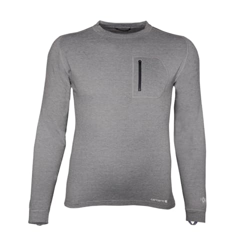 Carhartt Men's MBL110 Base Force&reg; Heavyweight Base Layer Crew - Medium Regular - Shadow Heather