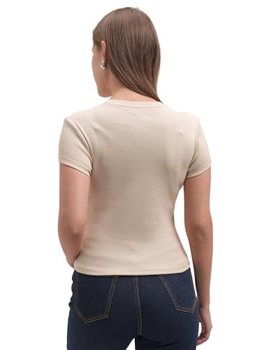 Image of Tokyo Talkies Women Pure Cotton Tops for Woman|Regular Fit Slim fit Crop Tops for Women Western|Top Tshirt for Women Stylish Western|Suitable for Casual and Workwear
