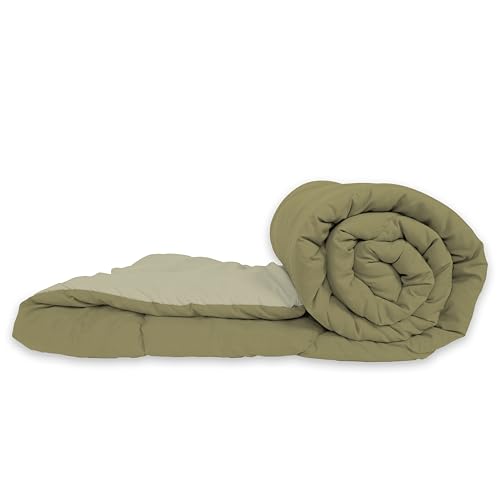 Image of Monte Carlo Symphony Solid Micro Reversible AC Comforter for Double Bed | 3 Ply Soft Comforter with 150 GSM Filling & 85 GSM Micro Fabric | Lightweight All Season Quilt | 87 x 95 Inch