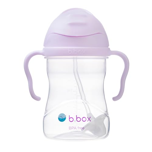 b.box Trinklernbecher Für Jeden Winkel | Flip-Top Schwerer Strohhalm Griff Auslaufsicher | BPA-Frei & für Spülmaschine | Ab 6 M | 240 ml Boysenberry