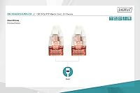 DIGITUS LAN Kabel Cat 6 – 1 m – 10 Stück – S/FTP Geschirmt – Weiß – Ansicht 3