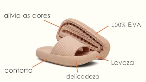 Chinelo Nuvem Polo London Club Original Sandália Slide Ortopética em EVA Confort, Feminino (Pink, BR