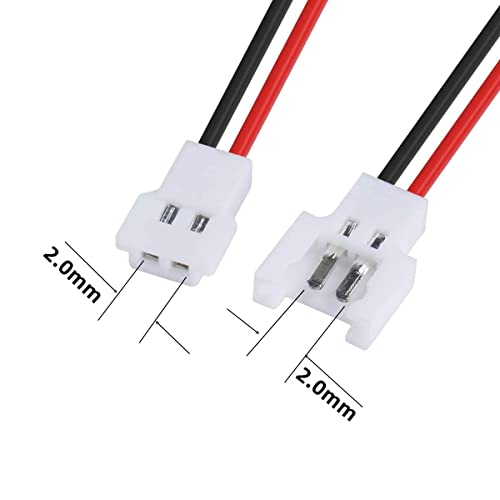 20 pares conector JST 51005 2.0mm Spade macho y hembra 150mm miniatura 4