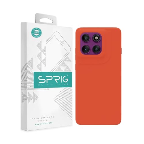 SPRIG Compatible with Moto Edge 60 Premium SilkTone Back Cover Drop Tested Shock Proof Mobile Case for Men, Women, Boys and Girls with Camera Protection (Orange) Deal
