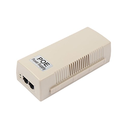 Aexit 48V Inyector de adaptadores de red POE 2 puertos sobre Ethernet Switch Splitter Adaptador de suministro de red Powerline blanco miniatura 1