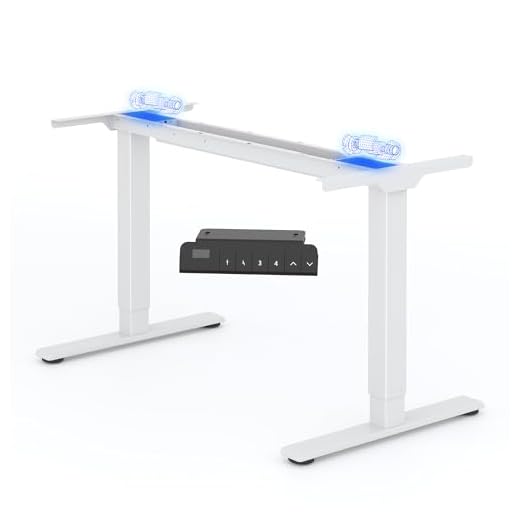 FlexiSpot Bureau Assis Debout Électrique à 2 Moteurs Charge 100kg, Bureau Réglable en Hauteur en Acier avec Panneau Smart à Fonctions Mémoires, Système Anti-collision, Cadre en Blanc