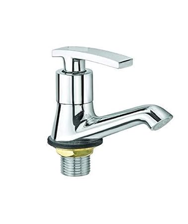 Ivaan Brass Opera Pillar Cock Quarter Turn Bib C.P Fittings Tap for Wash Basin and Sink (Chrome Finish)