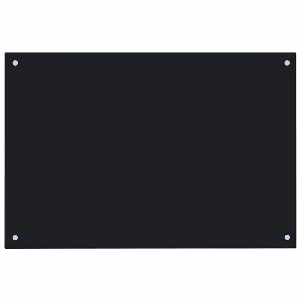 Generisch Küchenrückwand Schwarz 90x60 cm Hartglas,Heim Garten,Küche Esszimmer,Küchenhelfer -utensilien-249489