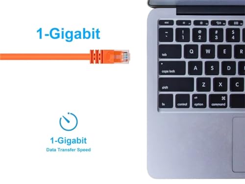 Image of Monoprice Cat6 Ethernet Patch Cable - Network Internet Cord - RJ45, Stranded, 550Mhz, UTP, Pure Bare Copper Wire, Crossover, 24AWG, 7ft, Red, Model:102379