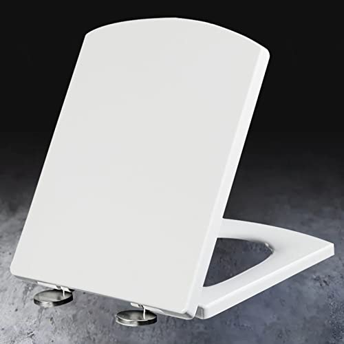 Abattant WC carré blanc à fermeture douce avec fixation supérieure - 2