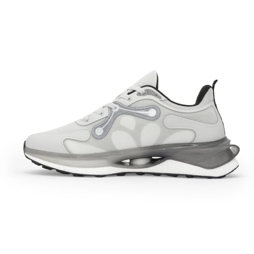 Image of Red Tape Men's Sport Shoes Grey Blue Mesh Round Toe Lace-Up Responsive Sole