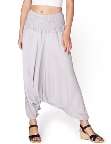 PANASIAM Sarouel uni Gris Clair XL