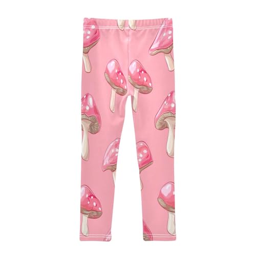Bolaz Toddler Girls Leggings Printed Yoga Pants Leggings Pink Mushroom for Kids2