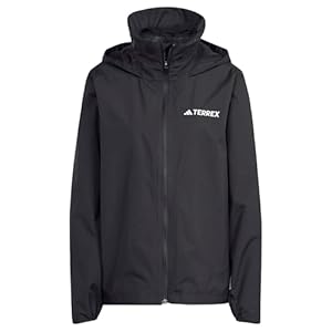 adidas Women's Terrex Multi Essentials 2 Layer Rain Jacket, black, L