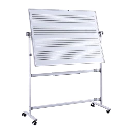 Tableau blanc magnétique double face à roulettes mobile effaçable à sec
