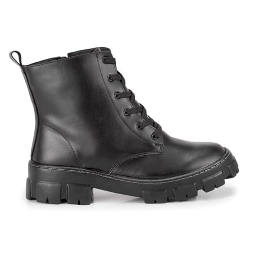 Bota Coturno Feminino Tratorado Tendencia Charmosinha Preta (Preto, BR, Adulto, Numérico, 40)