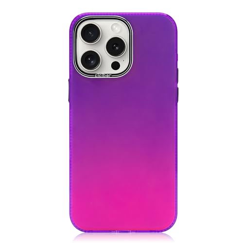 CICIBER for iPhone 15 Pro Max Case Fluorescent Iridescent Laser Glittery Cute Slim Phone Case for Women Men Girls Protective Luxury Phone Cover for iPhone 15 Pro Max - Purple