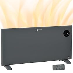 5-35℃ adjustable heat, 2000W power: Set this room heater to temperature of your choice. Customised comfort - great for year-round use. Aluminium heating: Space heater builds up chosen temperature quickly - you'll get cosy and warm in little time. Fre...