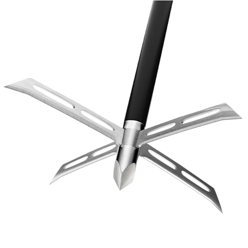 Sinbadteck Archery Broadheads, 3Pcs Pack 4 Fixed Blade Turkey Hunting Broadheads 200Gr Arrowhead Stainless Steel Bow And Arrow Hunting Tips thumb #2