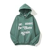 Kanye - Sudadera con capucha unisex Lucky Me I See Ghosts, sudadera con capucha Hip Hop para parejas, 28 verde, Large