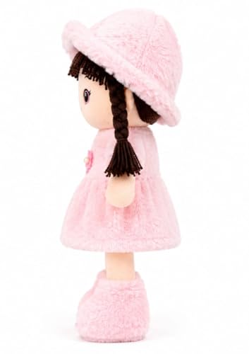 Image of Cute Doll Soft Toy for Girls 40CM | Pink Plush Doll Teddy for Kids | Ultra Soft Stuffed Baby Doll Toy | Huggable Washable Plush Toy Gift for Boys & Girls