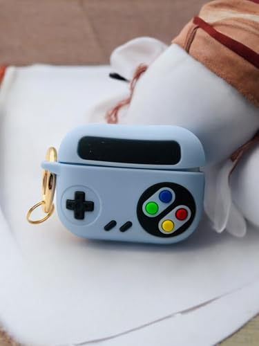 Image of SE HUB Airpods Pro 2 Case Cover Keychain for 2Nd Generation Design with Mag-Safe, Shock Proof 360-degree Protection Case Cover Soft Skin Silicone (Ring Carbaner and Hand Strap Included)- Blue