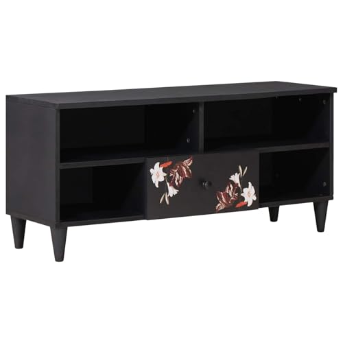 Armario multicolor de madera con diseño floral de 100 cm para salón u oficina