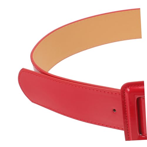 Adjustable PU Wide Waist Belt for Dress Women and Men Vintage Style Artificial Leather Fashion Waistband for Jeans and Coats Comfortable and Sleek Metal Buckle Design3