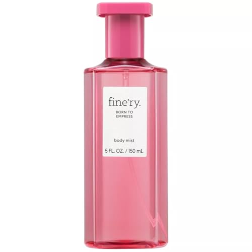 Image of Fine'ry Rose Woody Hair + Body Fragrance Mist Spray for Women - Born to Empress - Bright Floral Woody Scent with Pink Rhubarb, Damask Rose & Cypress Wood, Long-Lasting, Vegan, Gift for Girls (5 Fl Oz)