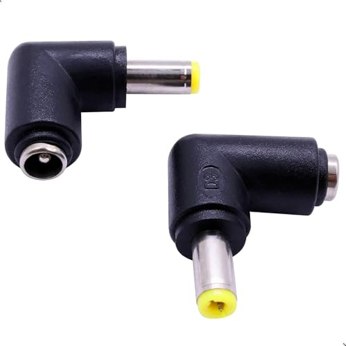Adaptador Conector DC Power Ángulo 90° 5.5x2.5 a 5.5x2.1 mm miniatura 6