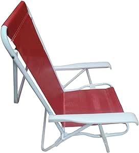 CADEIRA RECLI 8 ALUM VERMELHA MOR