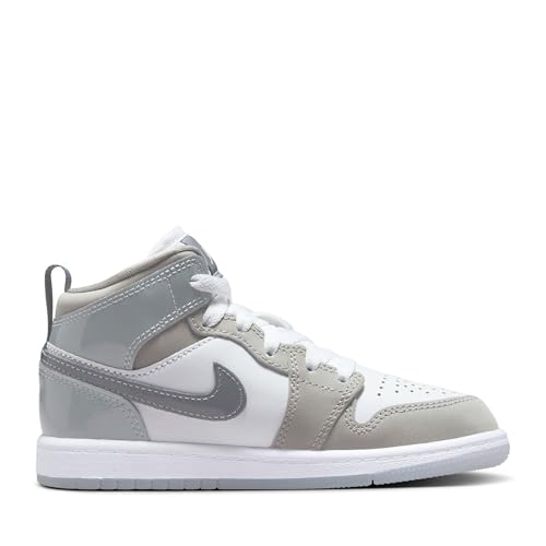 Jordan Little Kid's 1 Mid SE 'White/Cool Grey-Medium Grey' (HF3194 100) - 1y3