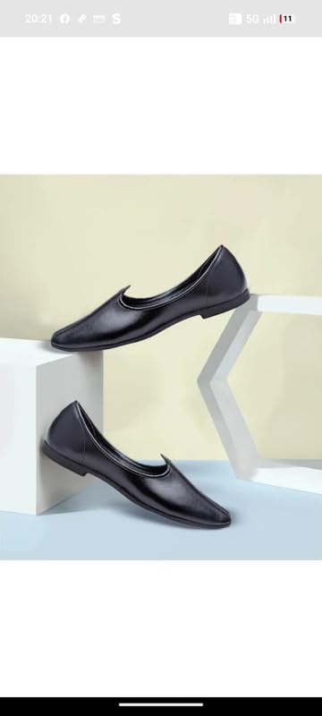 Image of Ekaaya Men's Leather Ethnic Mojari Jutti | Punjabi Rajasthani Jodhpuri Desi Jalsa Shoes