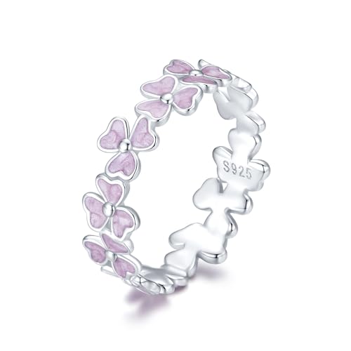 Bague de tennis florale, le cadeau idéal en argent 925 pour marquer un anniversaire
