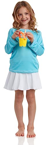 Image of Pink Platinum Girls Rash Guards - 2 Pack Quick Dry UPF50+ Sun Protection Beach Pool Long Sleeve Swim Shirt for Girls