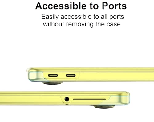 Image of Midkart Matte Finish Case Compatible with MacBook Neo 13 inch 2026 Release Model A3404 A18 Pro Chip Ultra Thin 3 in 1 Kit Exact Fit Fingerprints Resistant Protective Hard Shell Cover, Citrus Clear